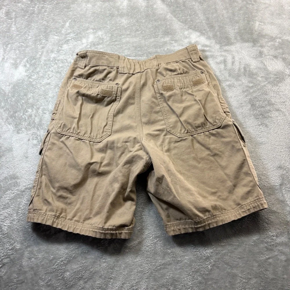 Duluth Trading Co Cargo Shorts Mens 32 Tan Flex Fire Hose Utility Workwear